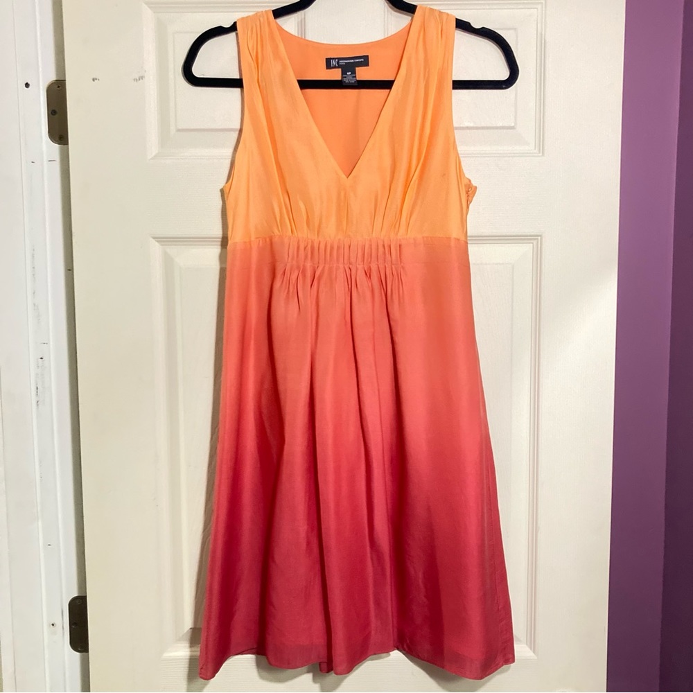 INC Orange Red Ombré Dress